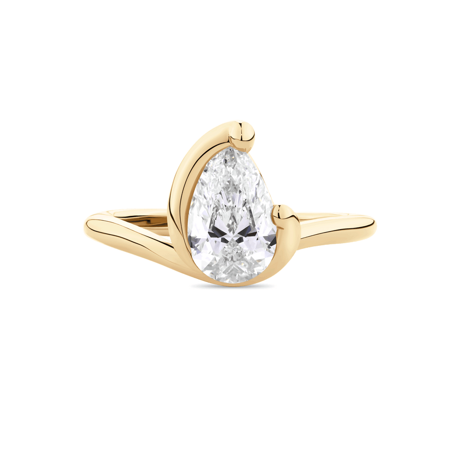 Handmade Diamond Wave Engagement Ring
