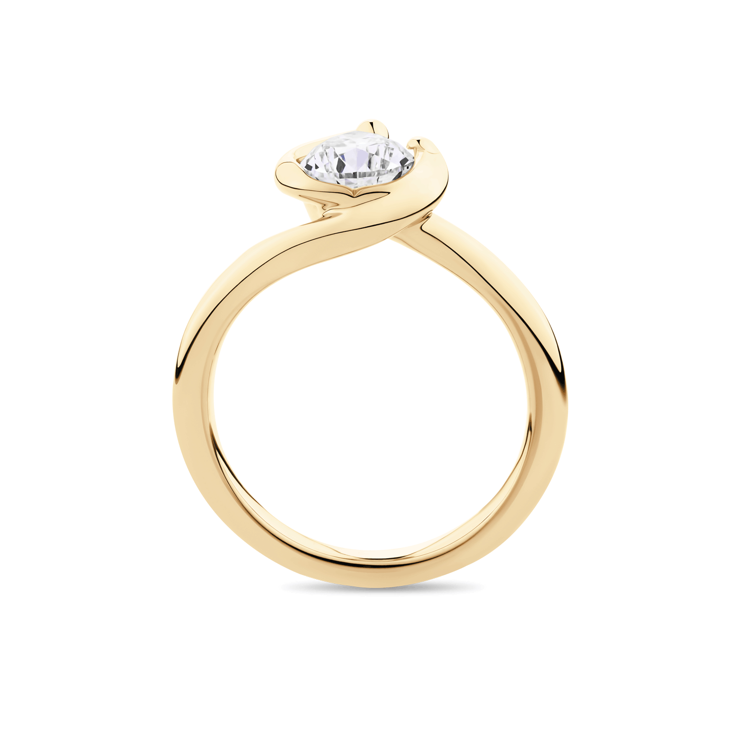 Handmade Wave Engagement Ring