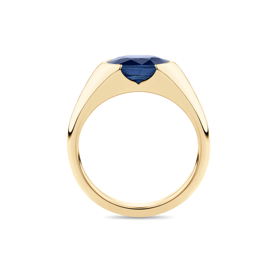 Oval Sapphire Signet Ring
