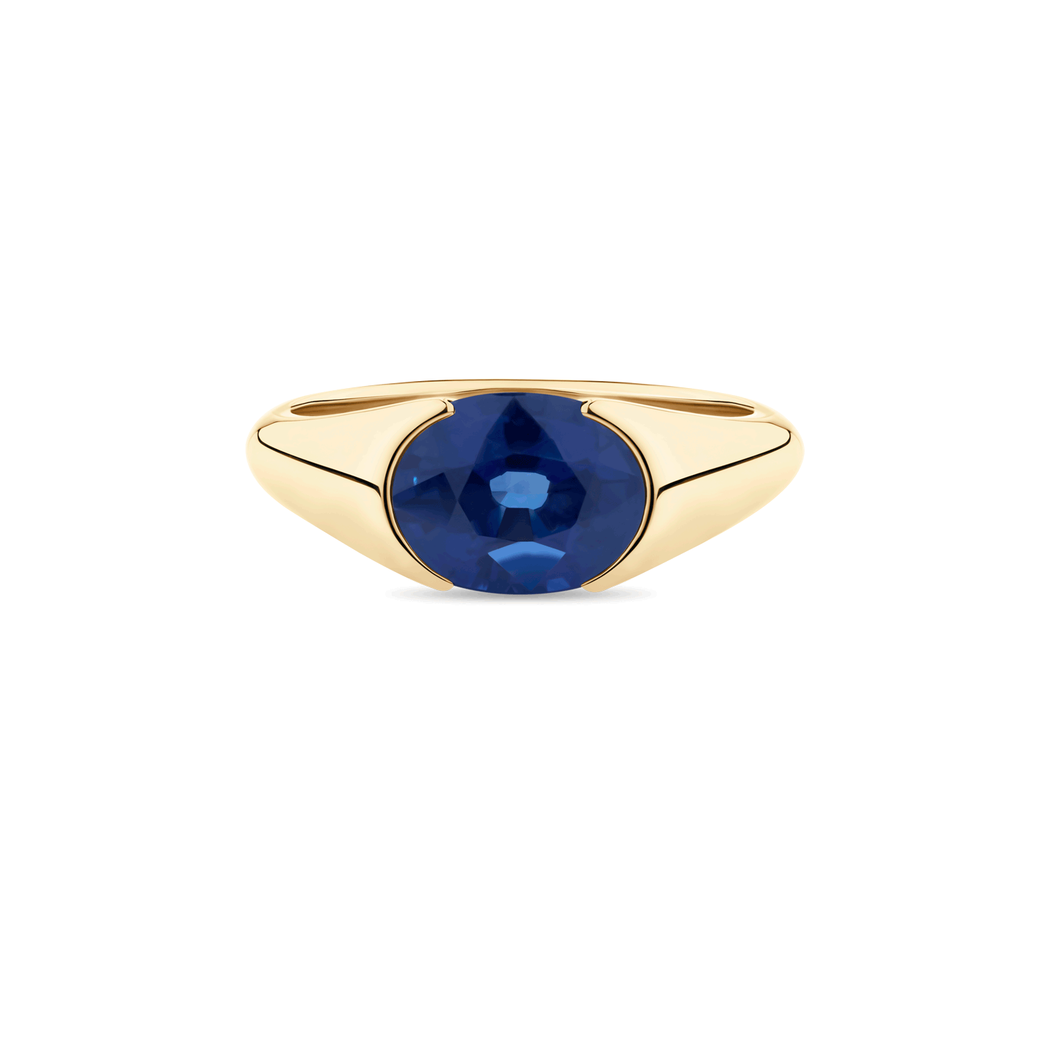 Oval Sapphire Signet Ring