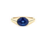 Oval Sapphire Signet Ring