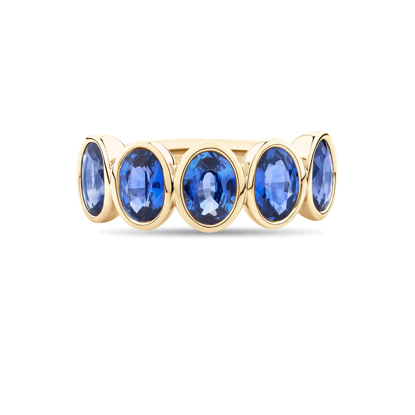 Oval Cut Sapphire Bezel Ring | Grand