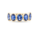 Oval Cut Sapphire Bezel Ring | Grand