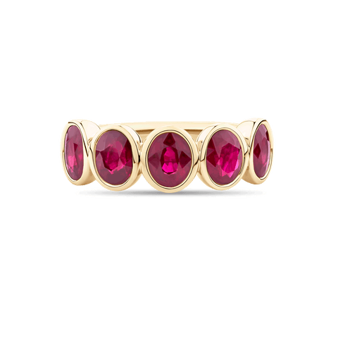 2.40ct Oval Cut Ruby Bezel Ring