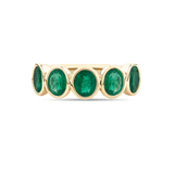 Oval Cut Emerald Bezel Ring | Petit