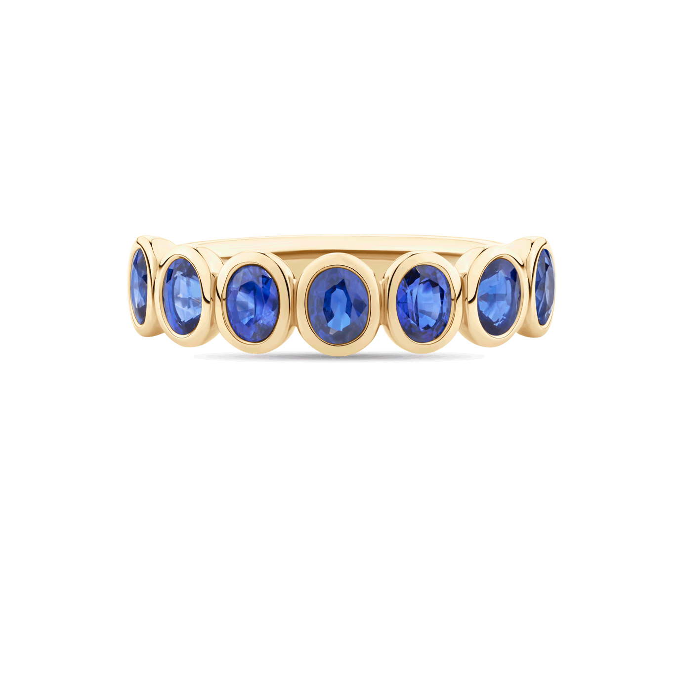 Oval Cut Sapphire Bezel Ring | Petit