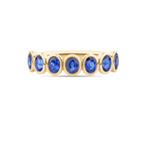 Oval Cut Sapphire Bezel Ring | Petit