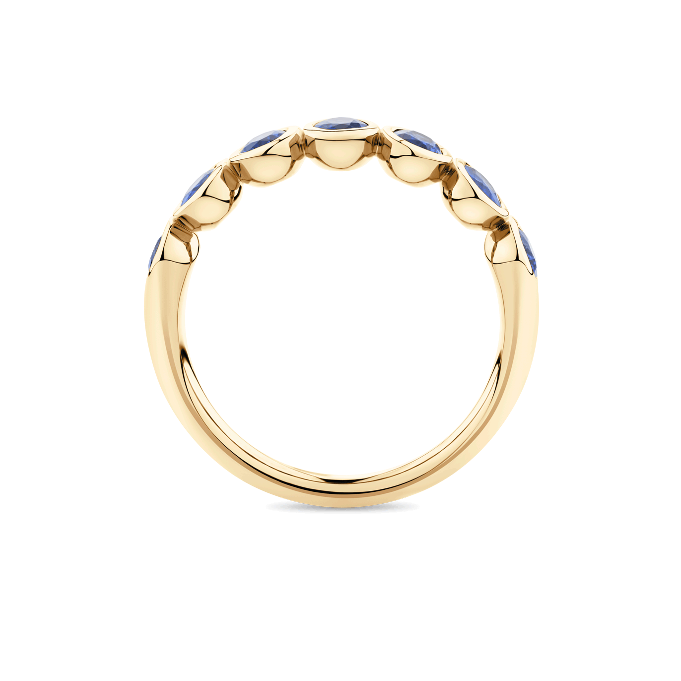 Oval Cut Sapphire Bezel Ring | Petit