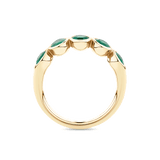 Oval Cut Emerald Bezel Ring | Petit