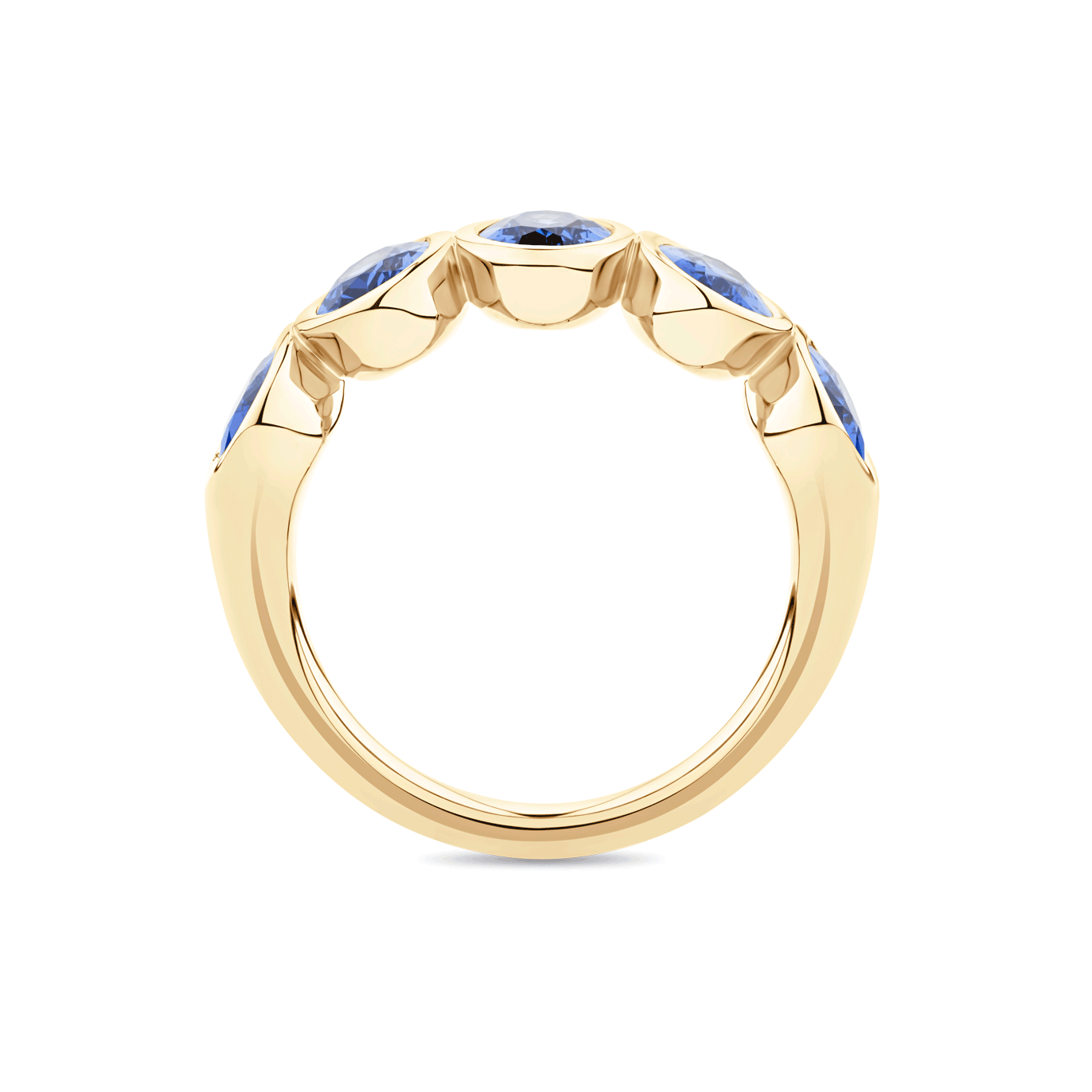 Oval Cut Sapphire Bezel Ring | Grand