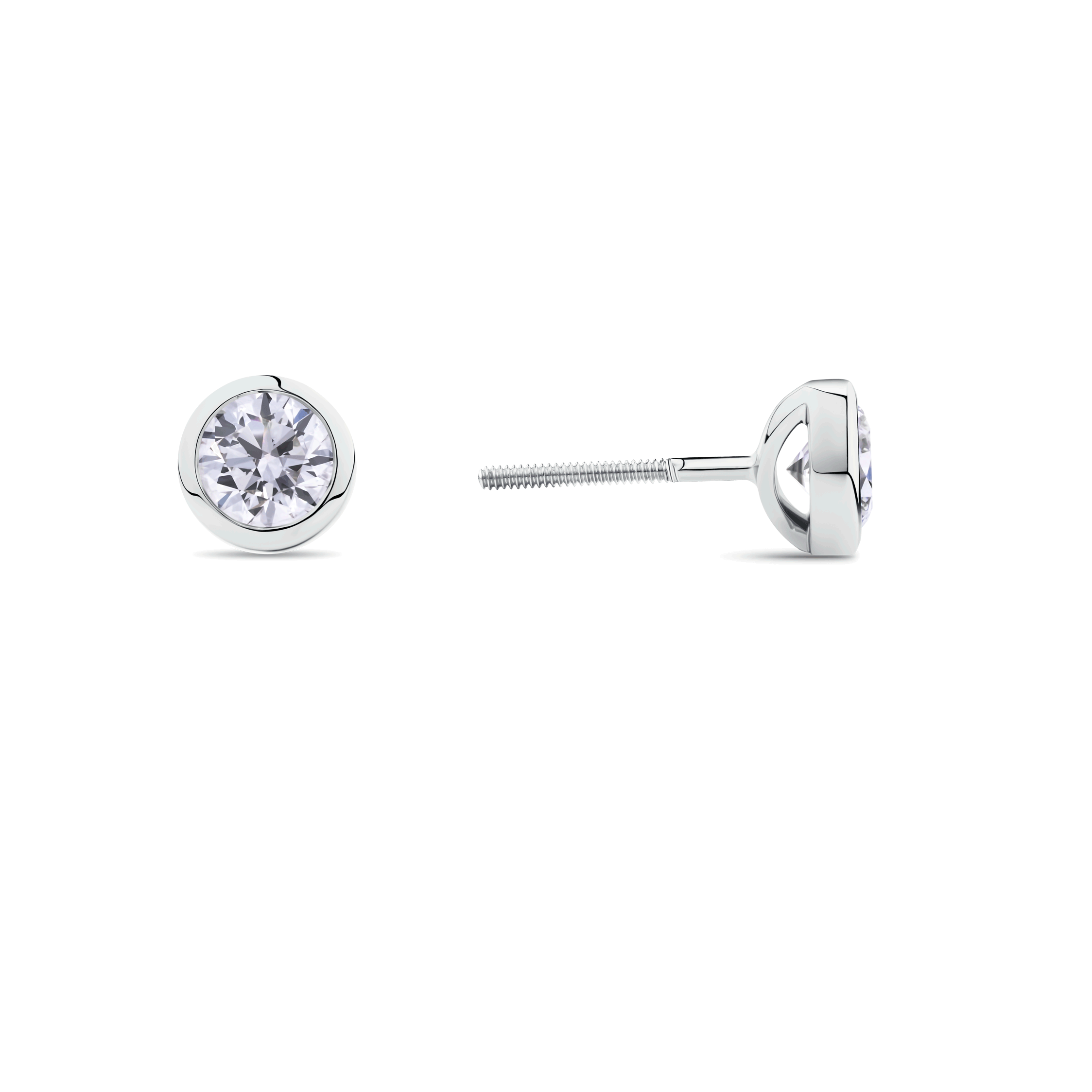 Bezel Diamond Studs