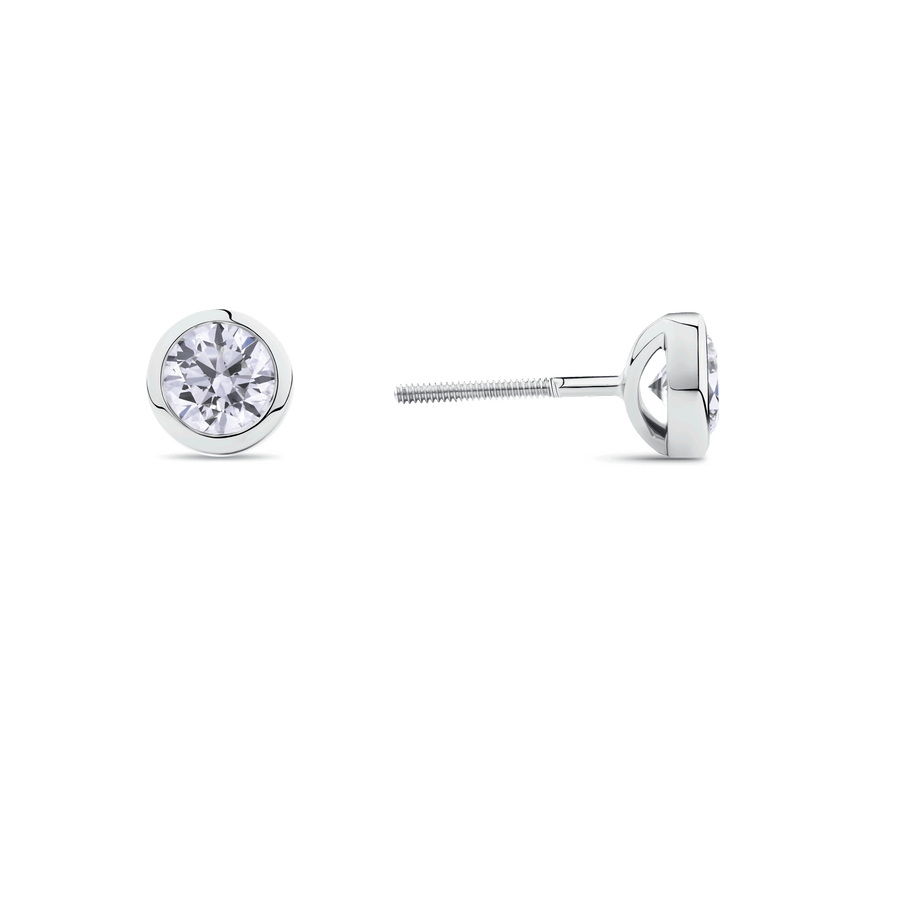 Bezel Diamond Studs