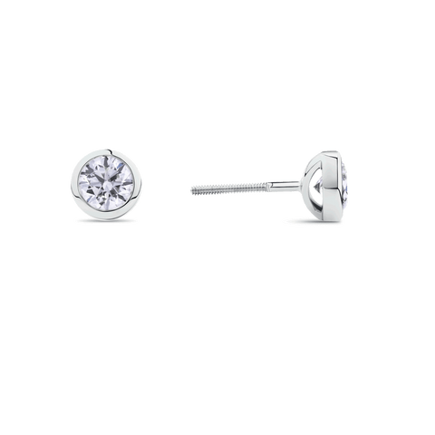 Bezel Diamond Studs