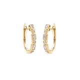 Bezel Set Diamond Huggies | YG