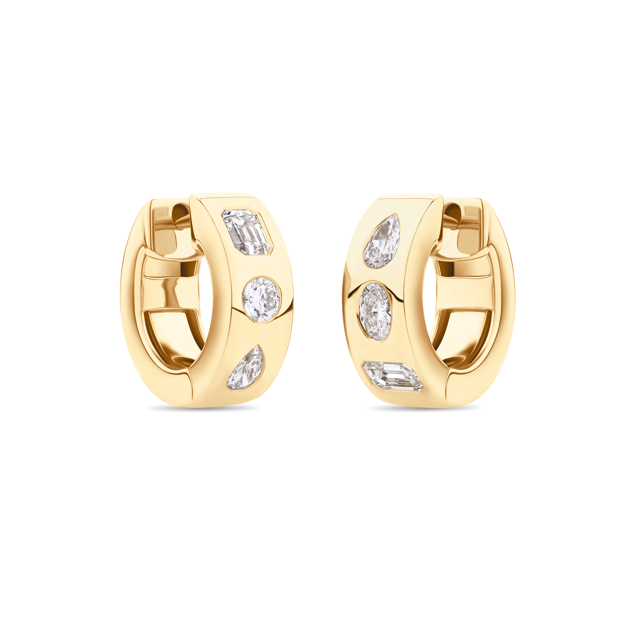 Bold Diamond Huggies