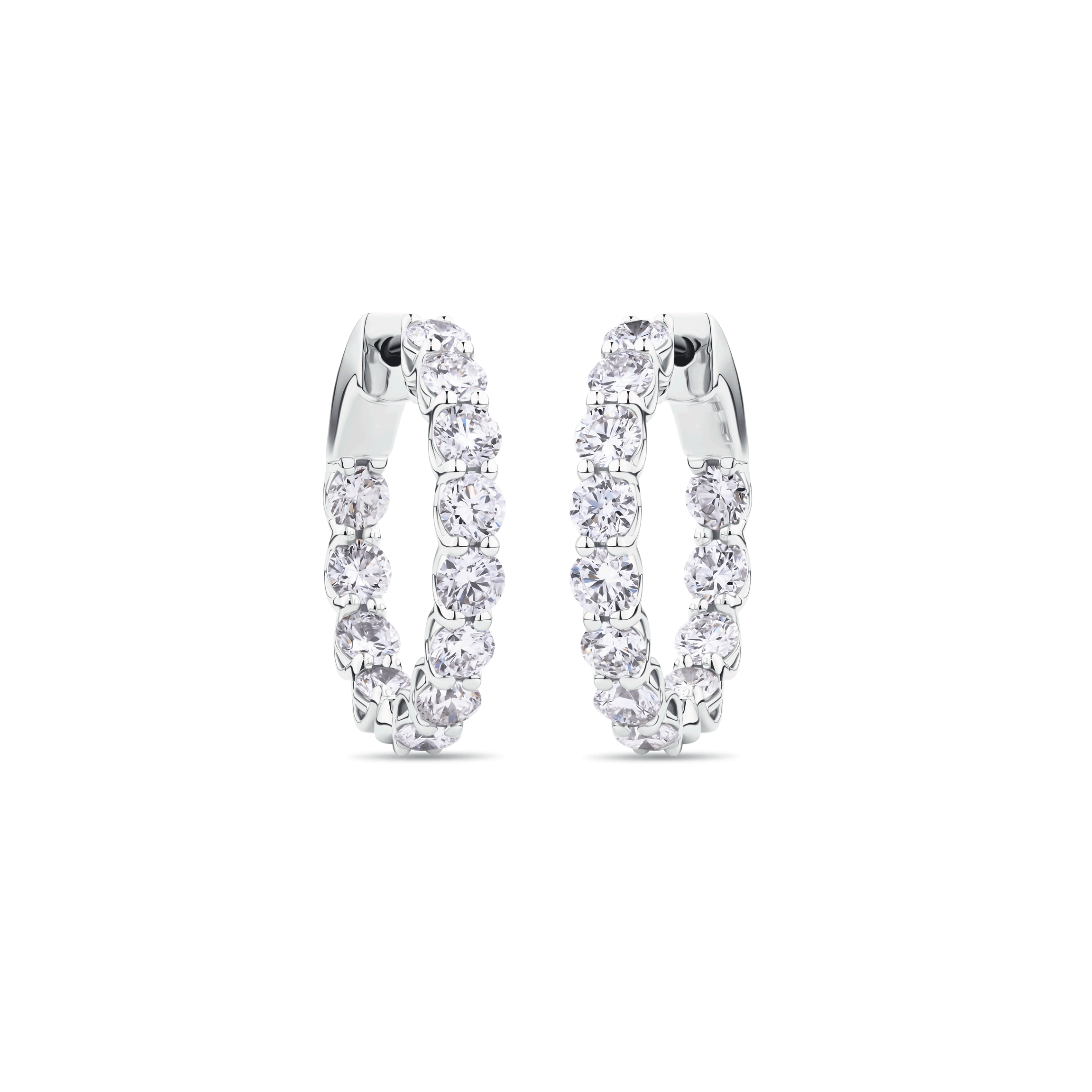 Diamond Scallop Hoops | Petit