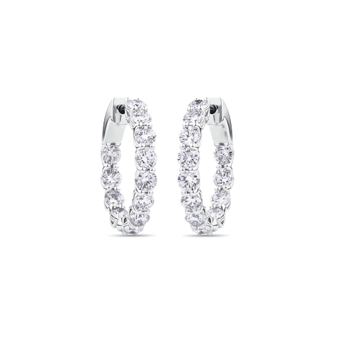 Diamond Scallop Hoops | Petit