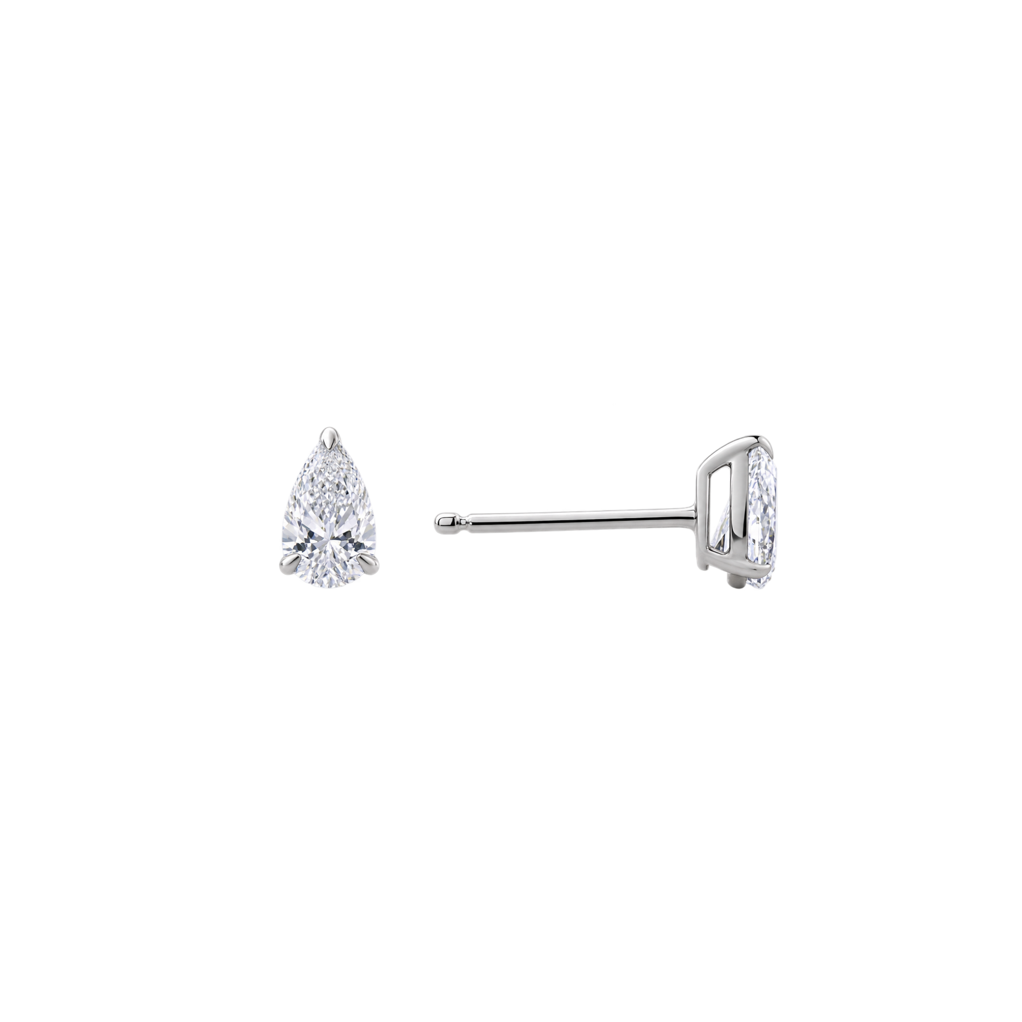 0.30ct Pear Diamond Studs in 18ct Gold