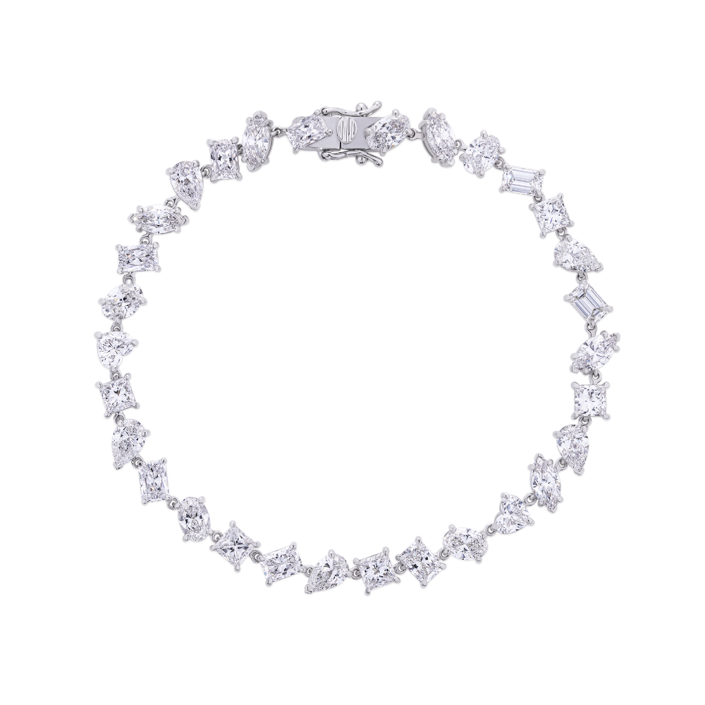 9.33ct Fancy Shape Diamond Bracelet in 18ct White Gold