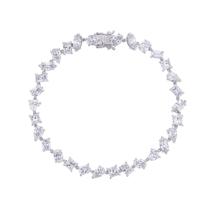 9.33ct Fancy Shape Diamond Bracelet in 18ct White Gold