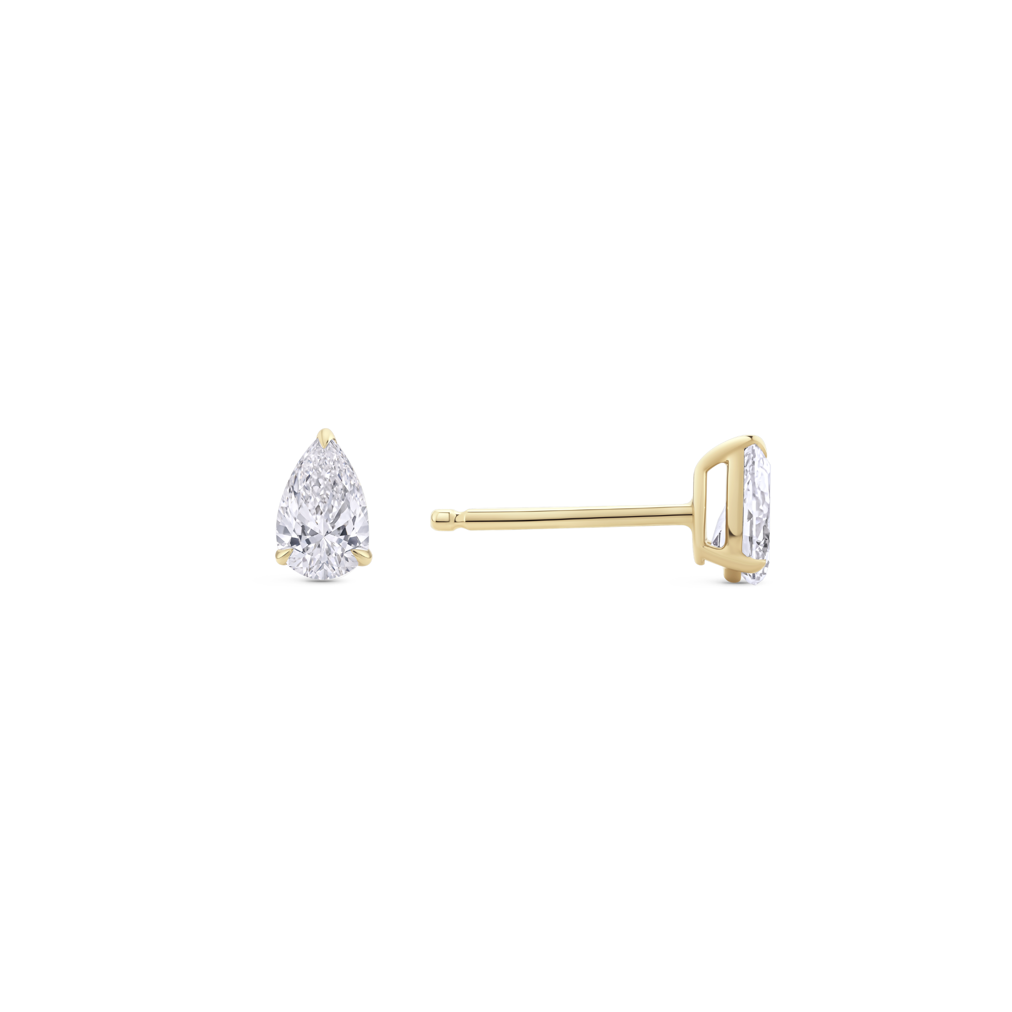 0.30ct Pear Diamond Studs in 18ct Gold