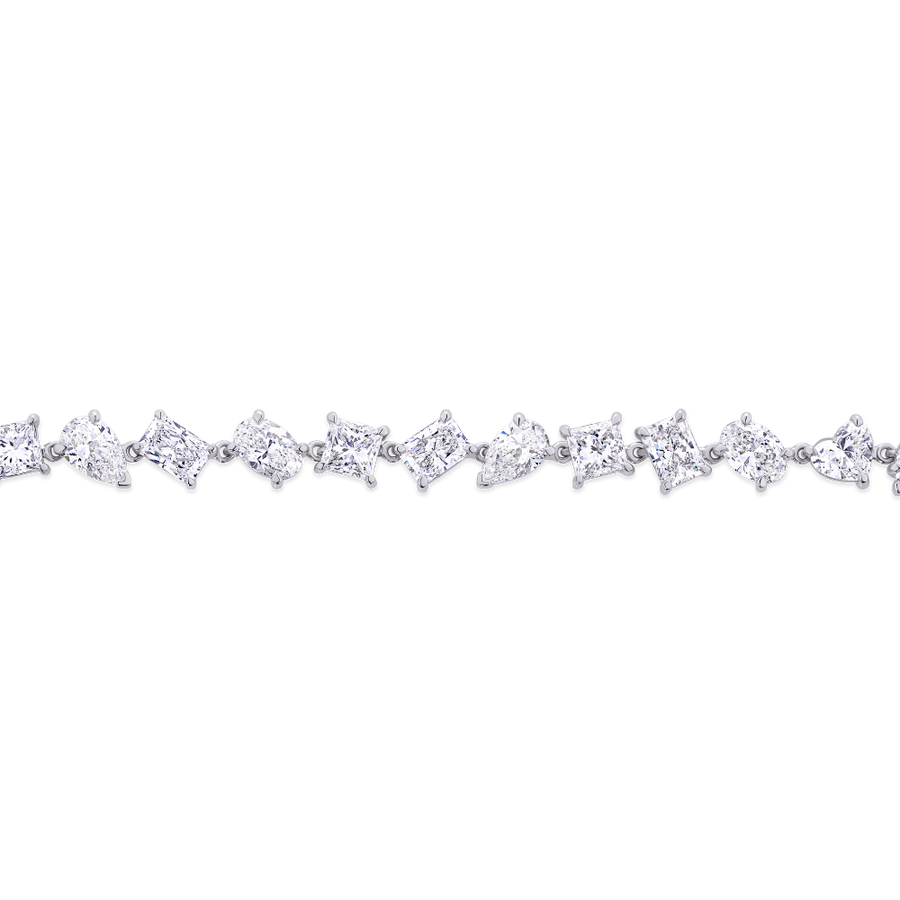 9.33ct Fancy Shape Diamond Bracelet in 18ct White Gold