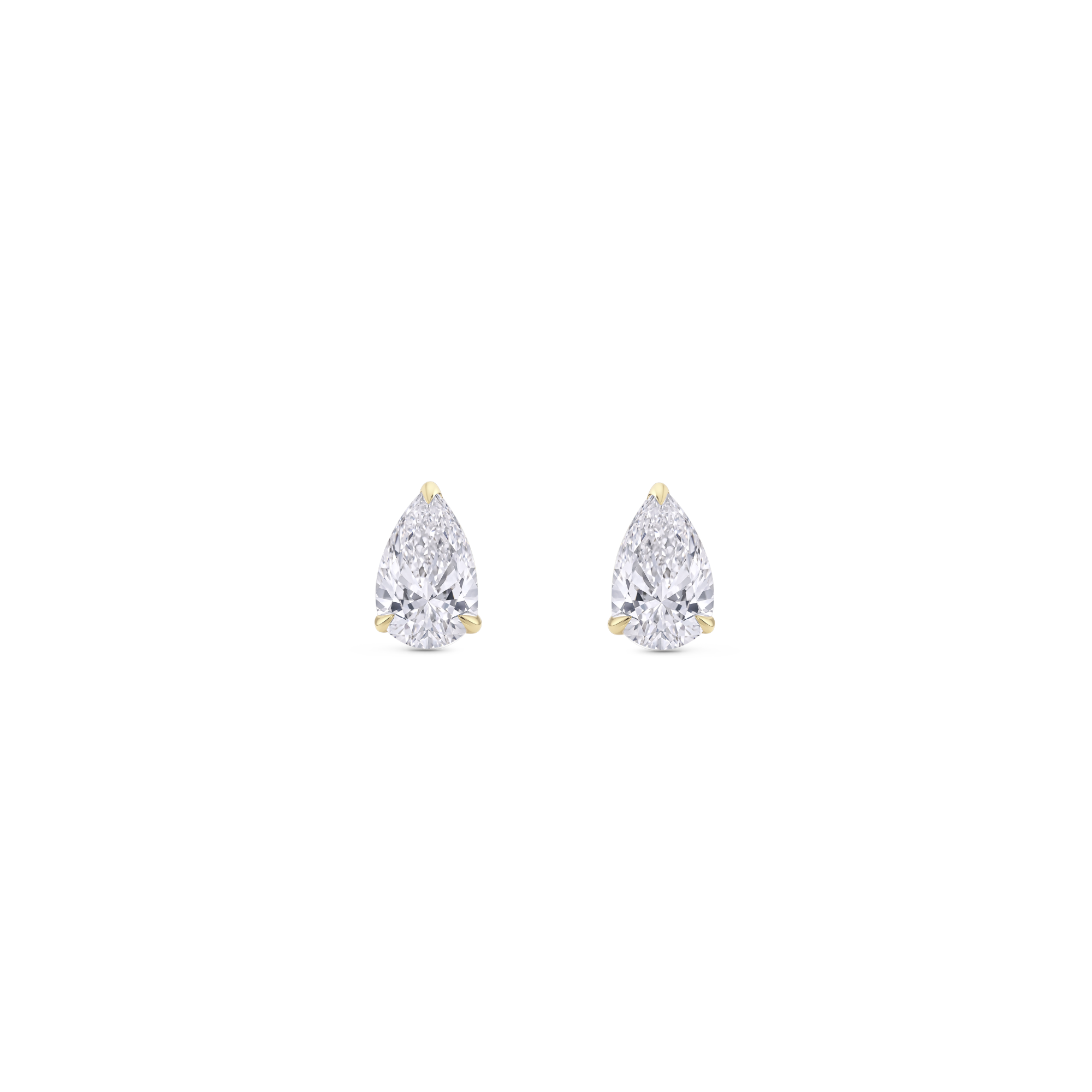 0.30ct Pear Diamond Studs in 18ct Gold