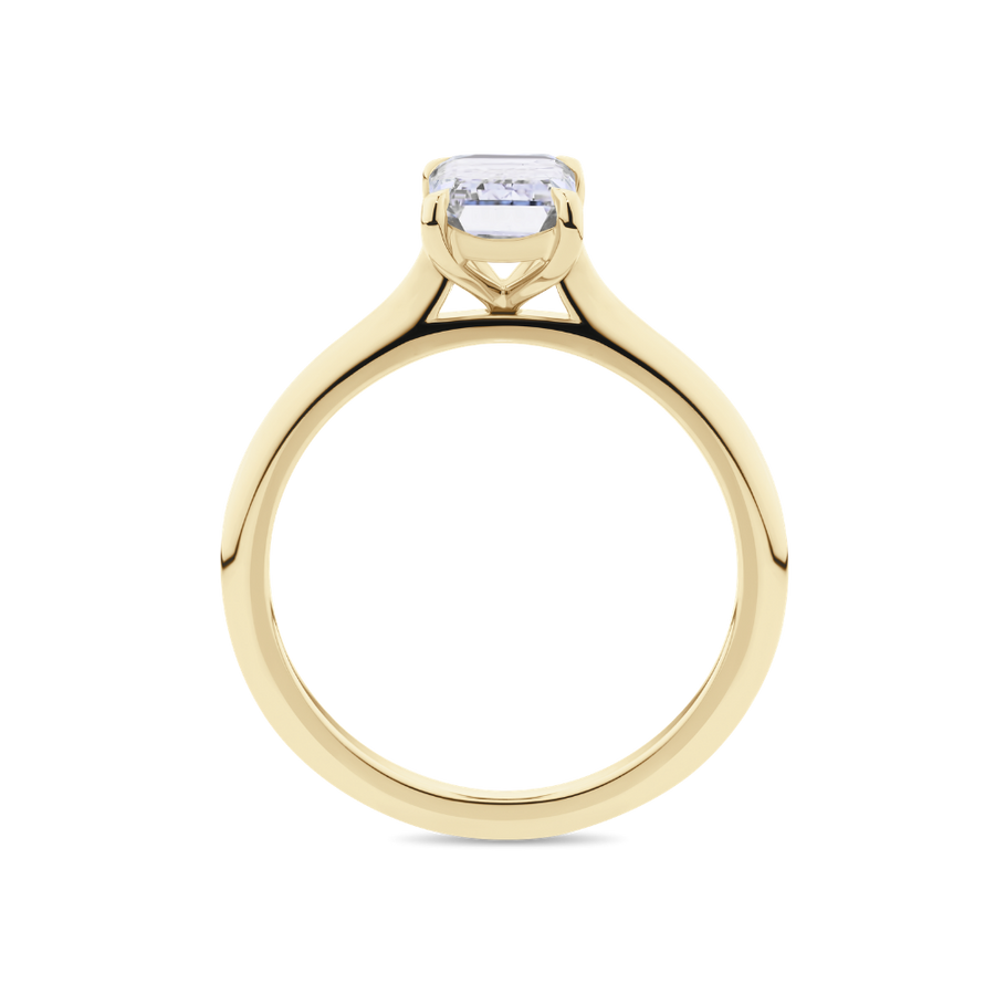 Emerald Cut Solitaire Diamond Engagement Ring