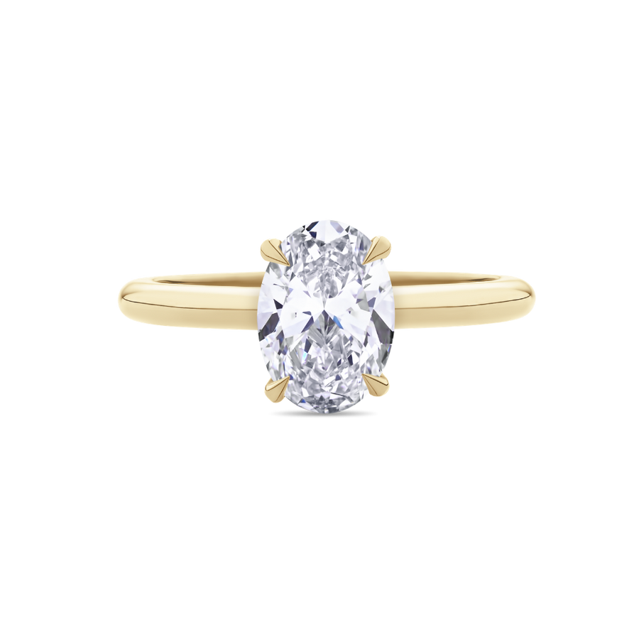 AG.09 | Oval Diamond Engagment Ring in 18ct Yellow Gold
