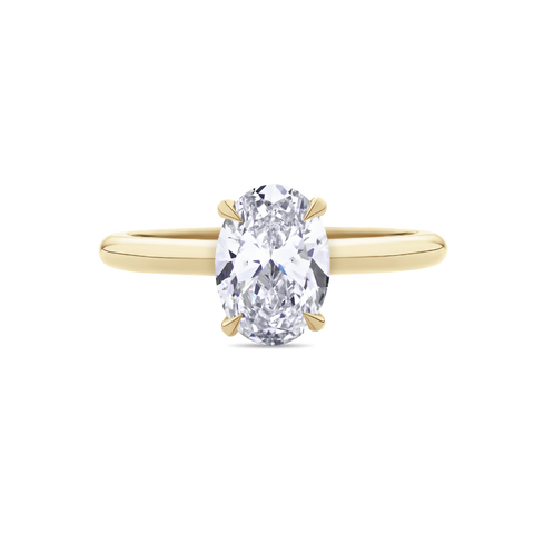 AG. 09 Oval Diamond Engagment Ring in 18ct Yellow Gold