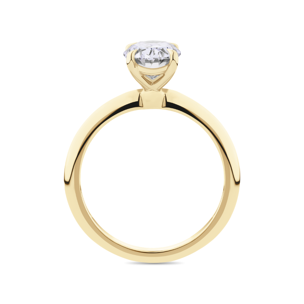 AG. 09 Oval Diamond Engagment Ring in 18ct Yellow Gold