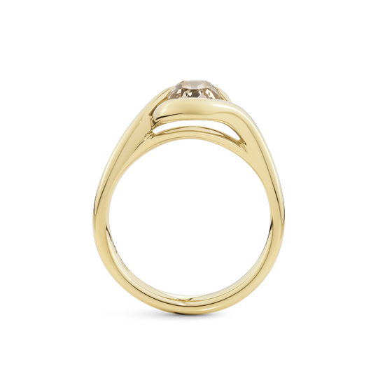 1.50ct Old Cut Champagne Diamond Engagement Ring