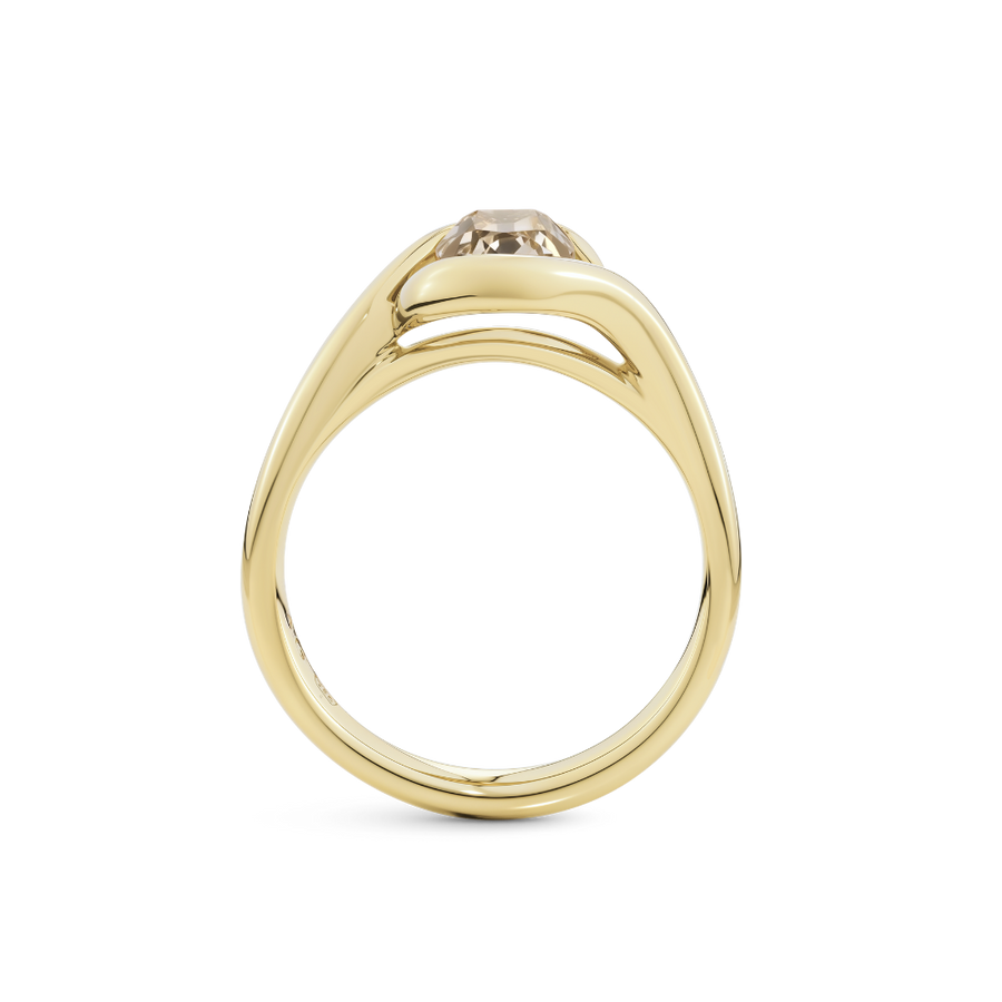 1.50ct Old Cut Champagne Diamond Engagement Ring