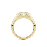 2.01ct Oval Cut Yellow Diamond Signet Ring