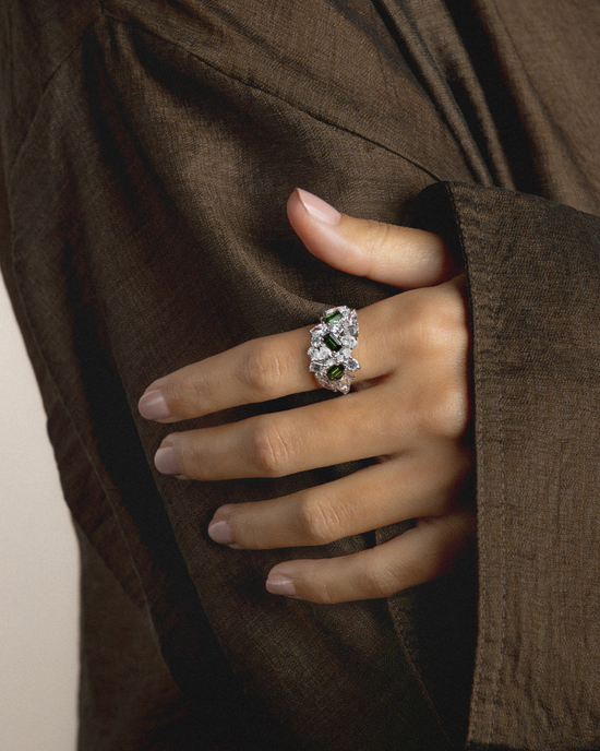 Tourmaline and Diamond Signature Cluster
