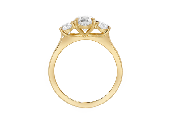 AG.29 | Oval Cut Diamond Trilogy Engagement Ring