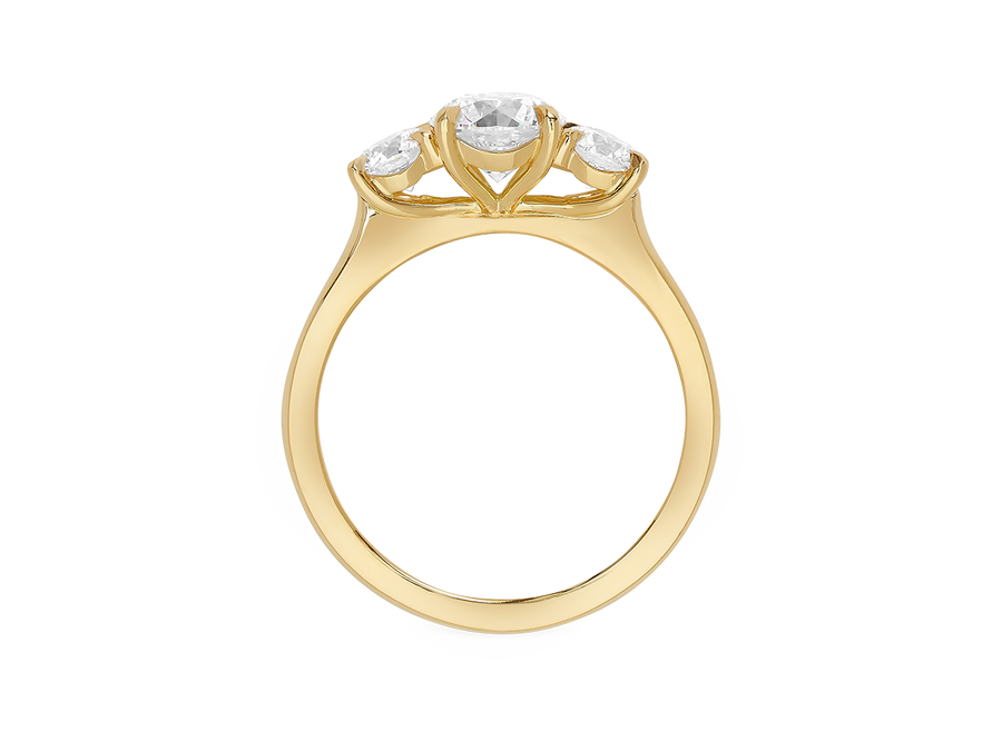 AG.29 | Oval Cut Diamond Trilogy Engagement Ring