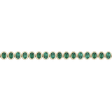 6.54ct Bezel Set Green Emerald Tennis Bracelet