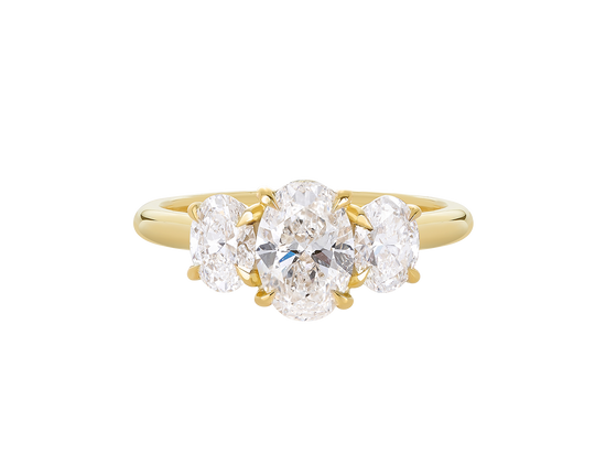 AG.29 | Oval Cut Diamond Trilogy Engagement Ring