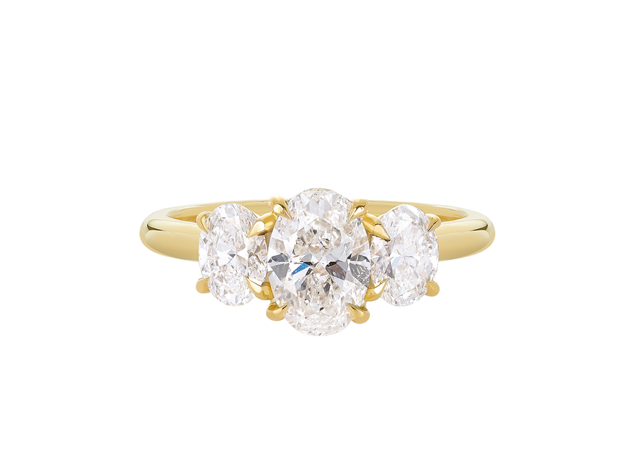 AG.29 | Oval Cut Diamond Trilogy Engagement Ring