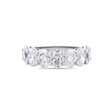 Oval Cut Diamond Eternity Band in Platinum