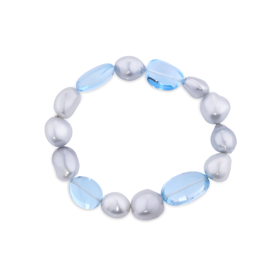 South Sea Pearl and Blue Topaz Bracelet