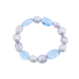 South Sea Pearl and Blue Topaz Bracelet