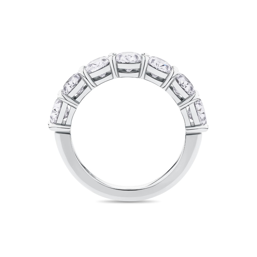 Oval Cut Diamond Eternity Band in Platinum