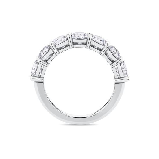 Oval Cut Diamond Eternity Band in Platinum
