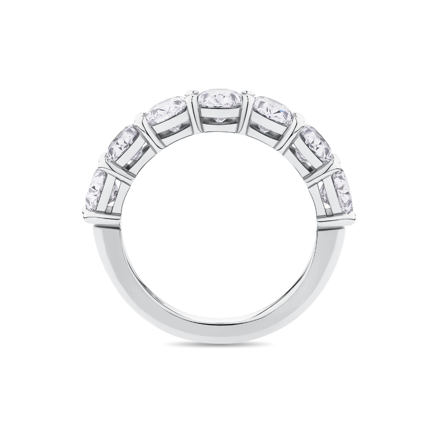 Oval Cut Diamond Eternity Band in Platinum
