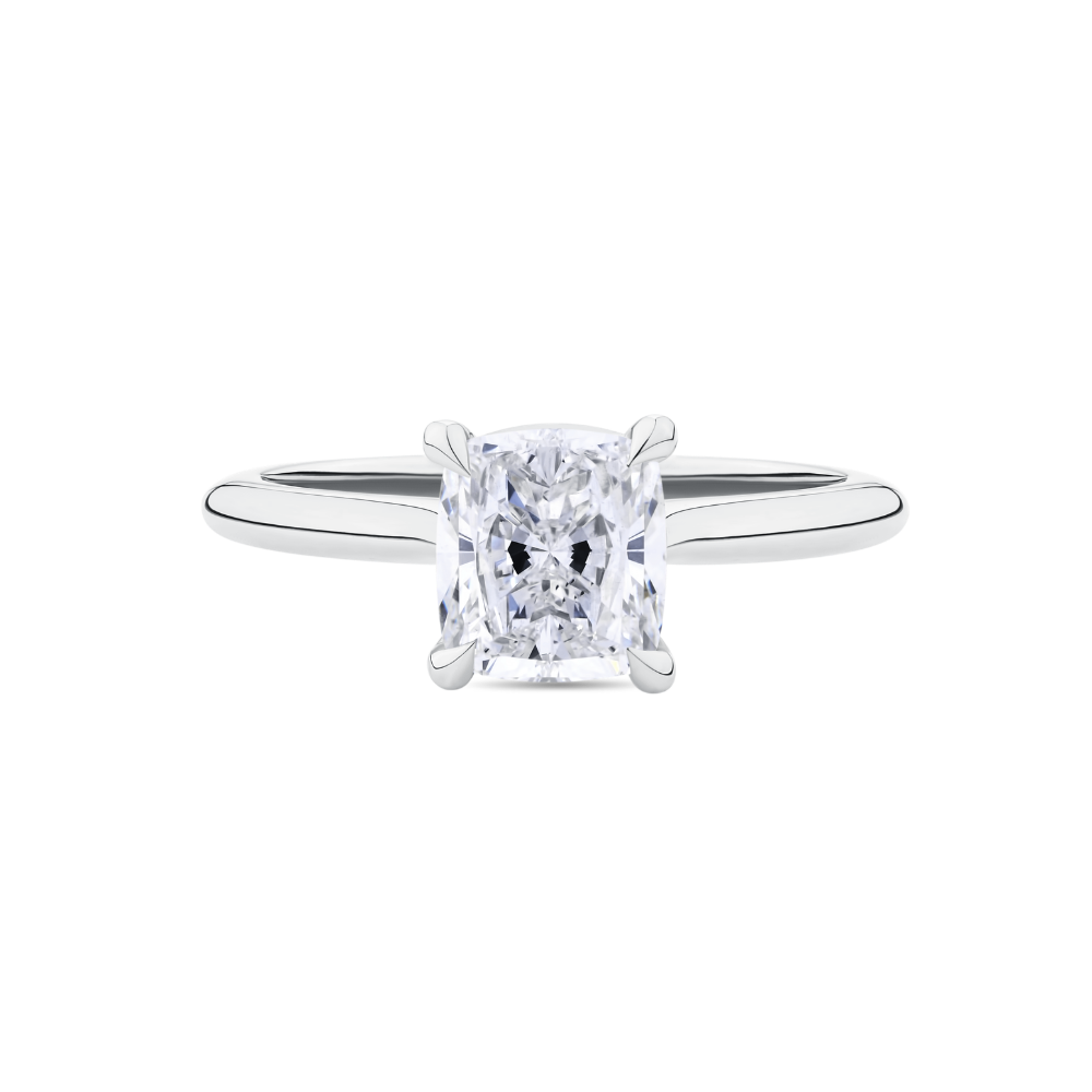 Cushion Cut Engagement Ring in Platinum