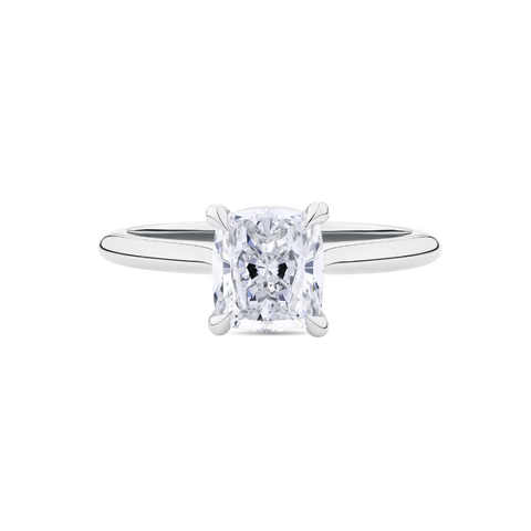 Cushion Cut Engagement Ring in Platinum