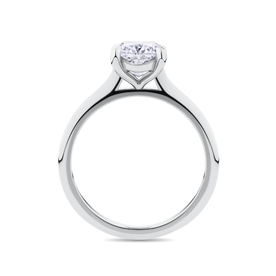 Cushion Cut Diamond Engagement Ring in Platinum