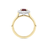 Antique Style Ruby and Diamond Ring in 18ct Yellow Gold